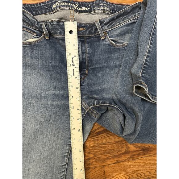 Eddie Bauer Jeans Womens Blue 10 Curvy Straight Specially Dyed - Picture 8 of 10